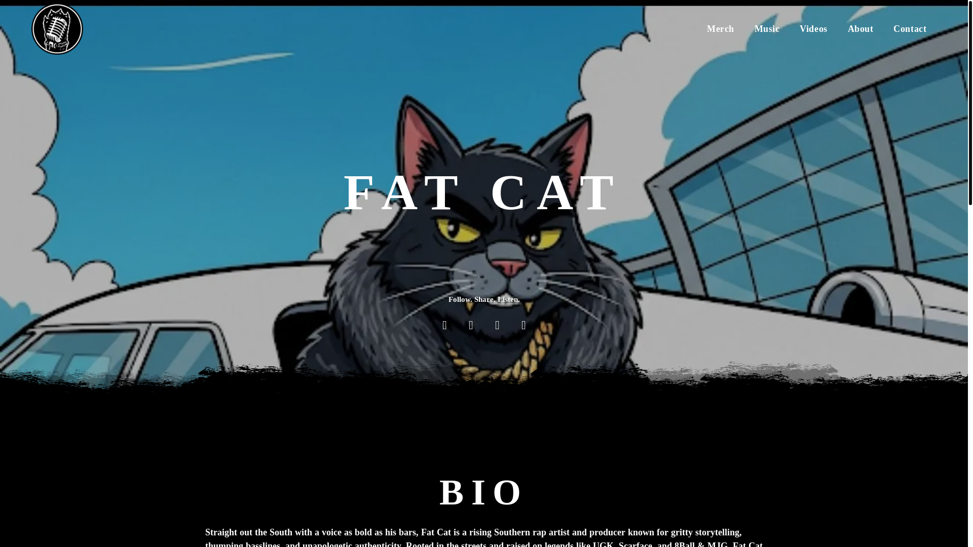 website screenshot of https://fattcattmusic.com/