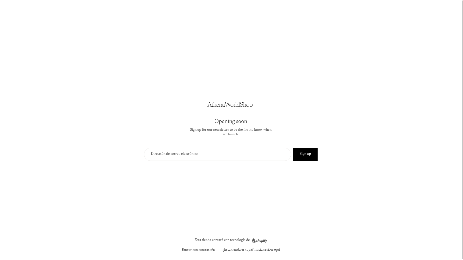 website screenshot of https://athenaworldshop.com/