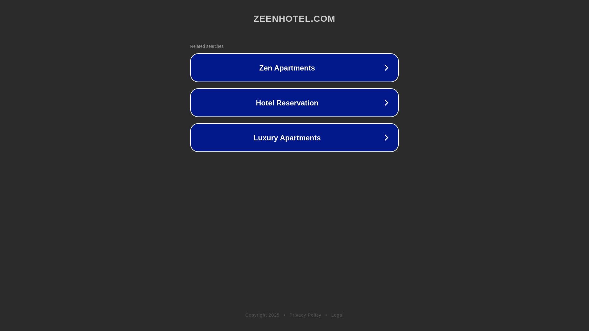 website screenshot of https://zeenhotel.com/