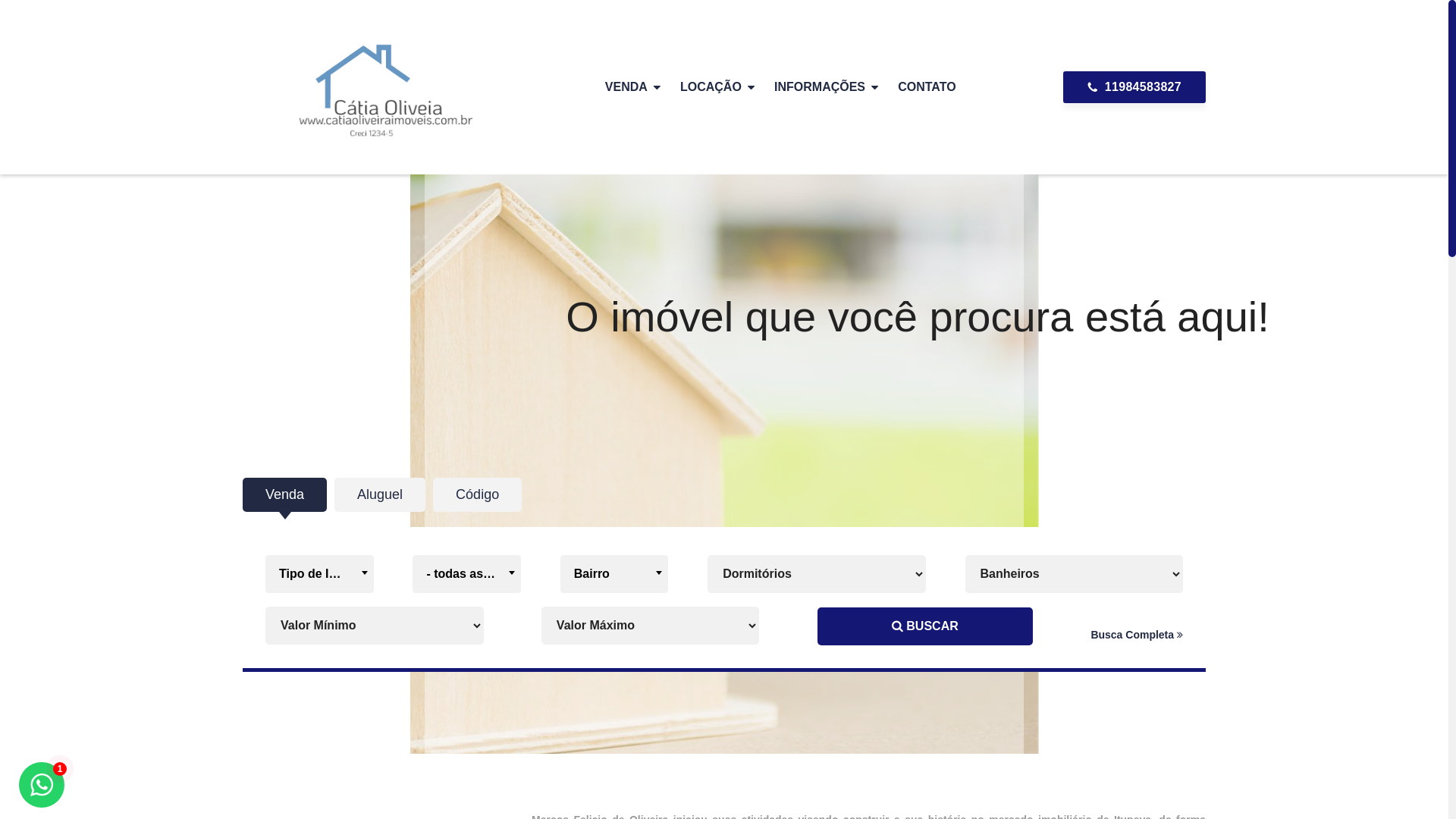 website screenshot of https://catiaoliveiraimoveis.com.br/