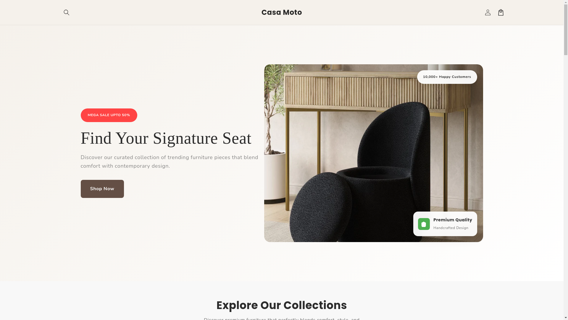 website screenshot of https://casamoto.store/