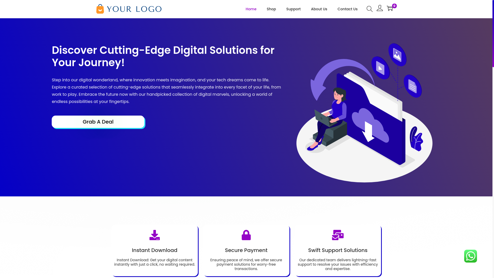 website screenshot of https://digihunter.online/