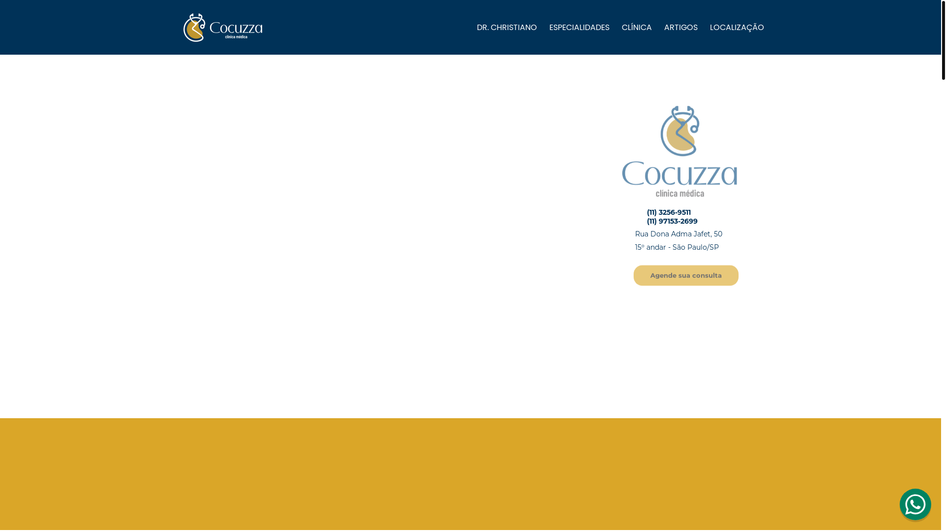 website screenshot of https://drchristianococuzza.com.br/