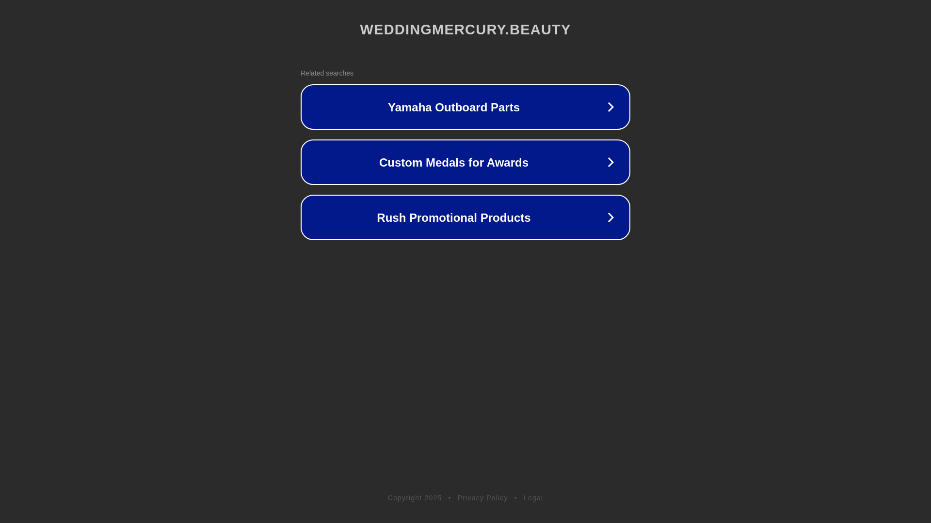 website screenshot of https://weddingmercury.beauty/