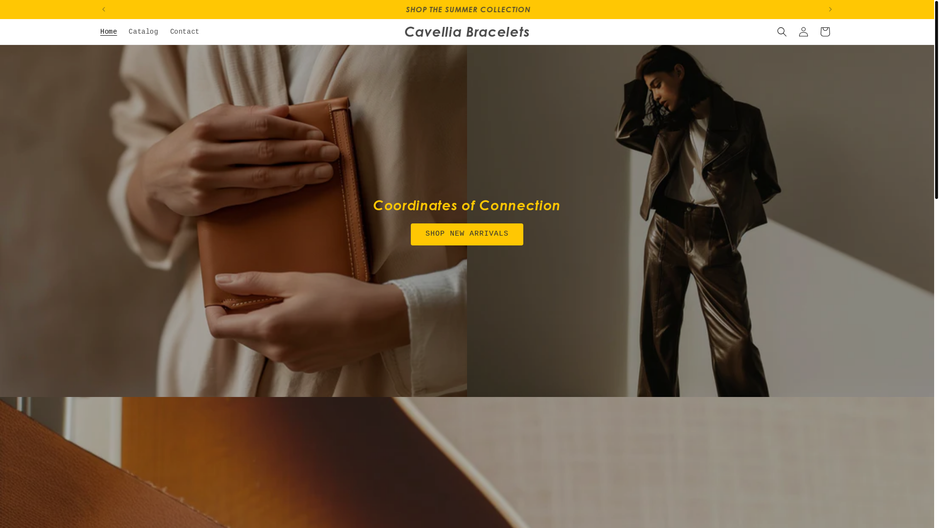 website screenshot of https://cavelliabracelets.com/