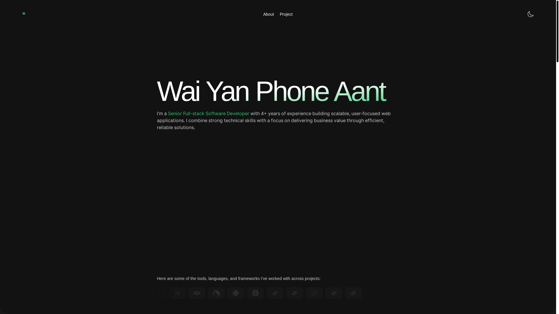 website screenshot of https://waiyanphoneaant.com/