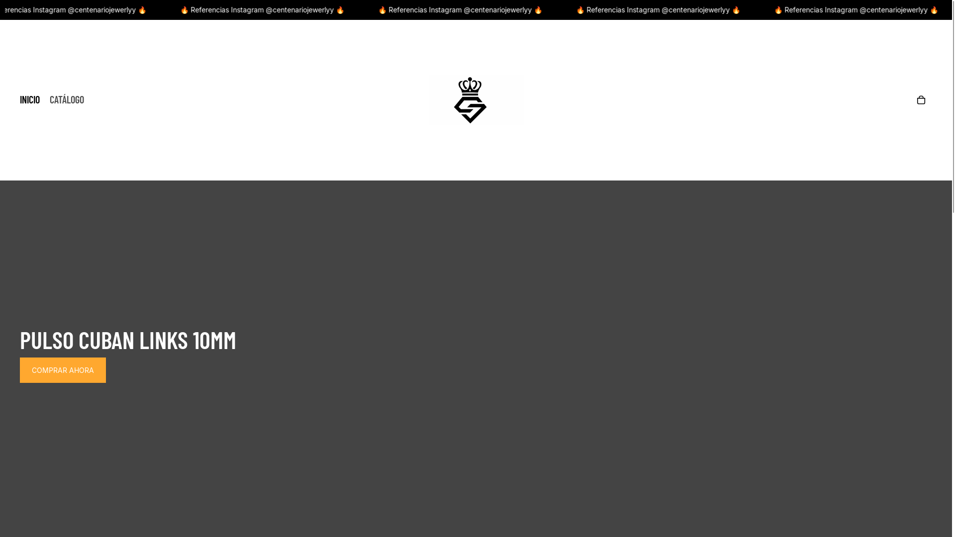 website screenshot of https://centenariojewerly.com/