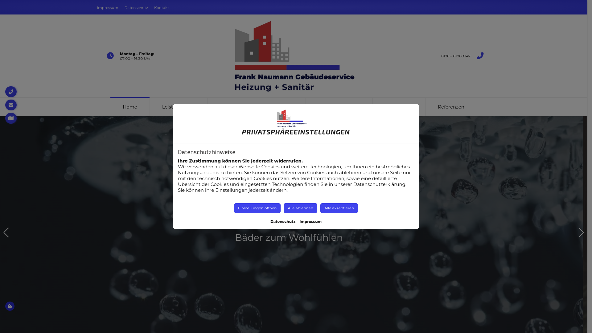 website screenshot of https://naumann-haustechnik24.de/