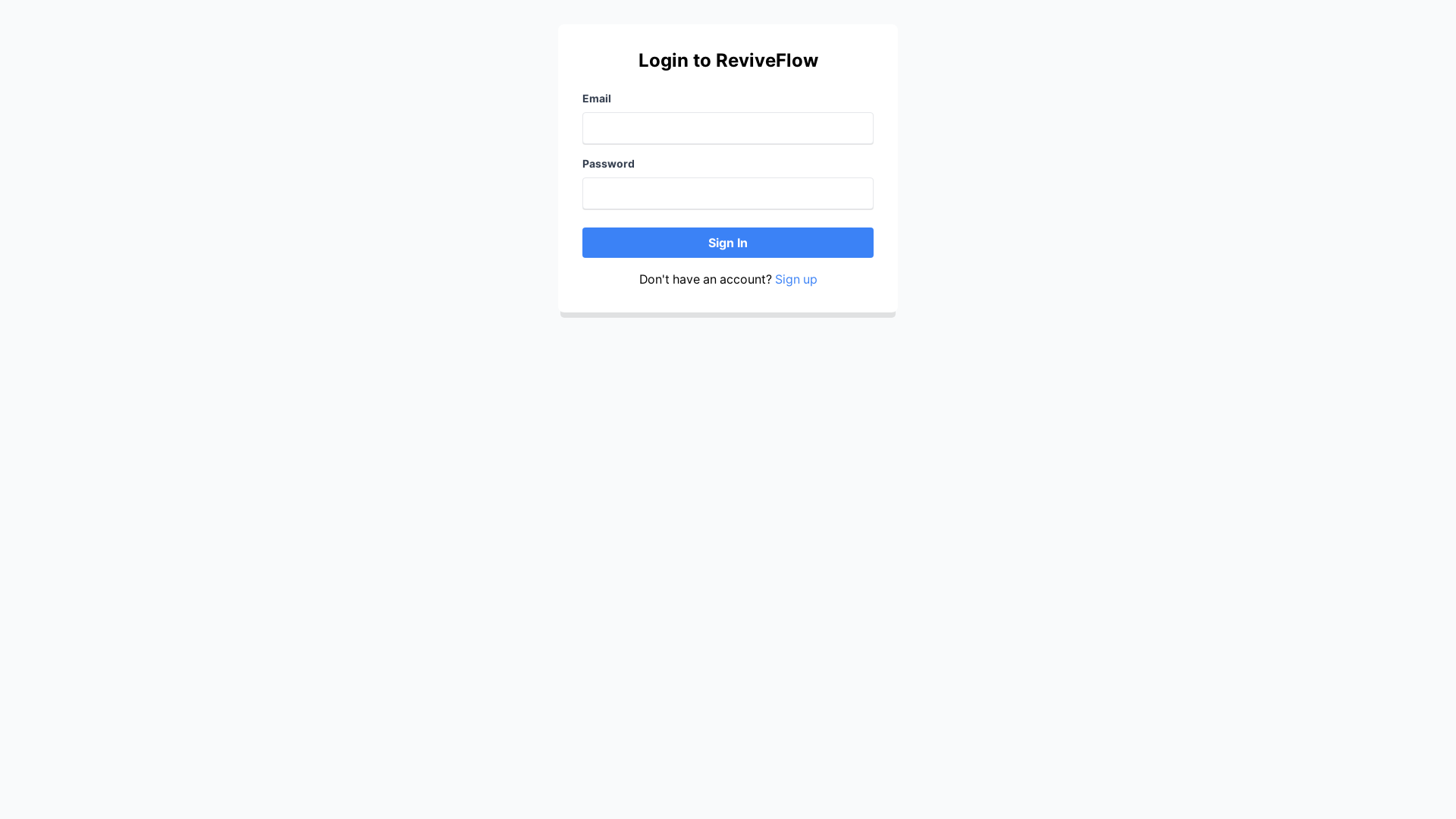 website screenshot of https://reviveflow.pages.dev/