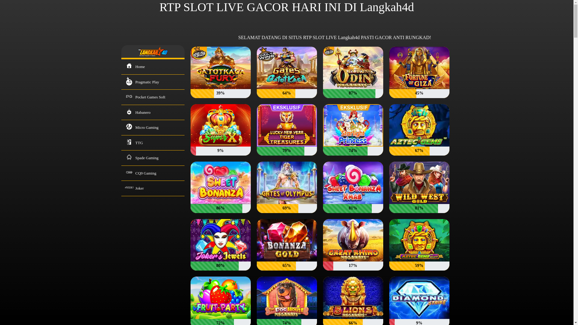 website screenshot of https://rtpgacorlangkah4d.site/