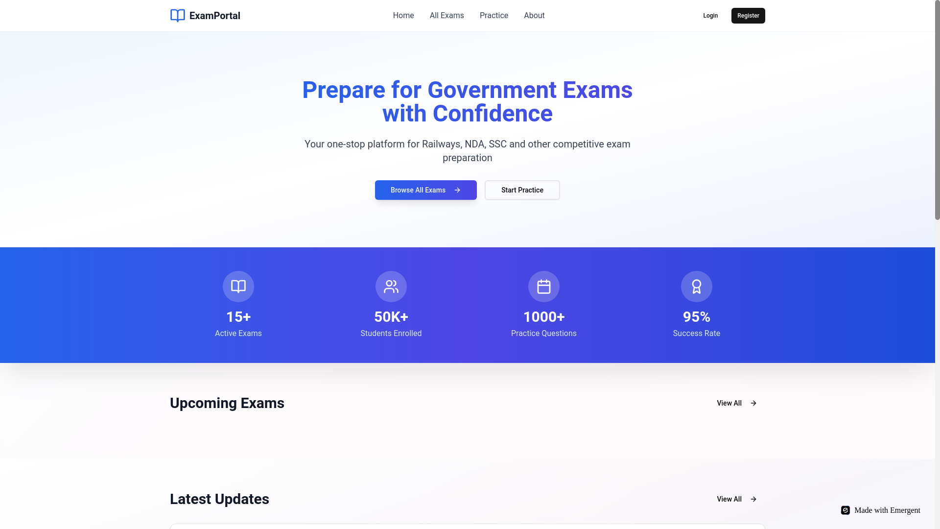 website screenshot of https://sarkariprepschool.com/