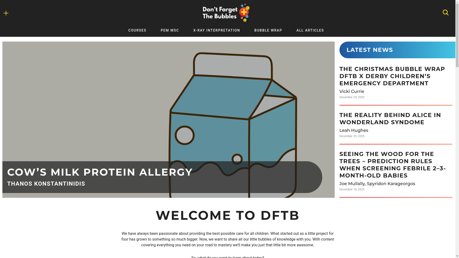 website screenshot of https://dontforgetthebubbles.com/