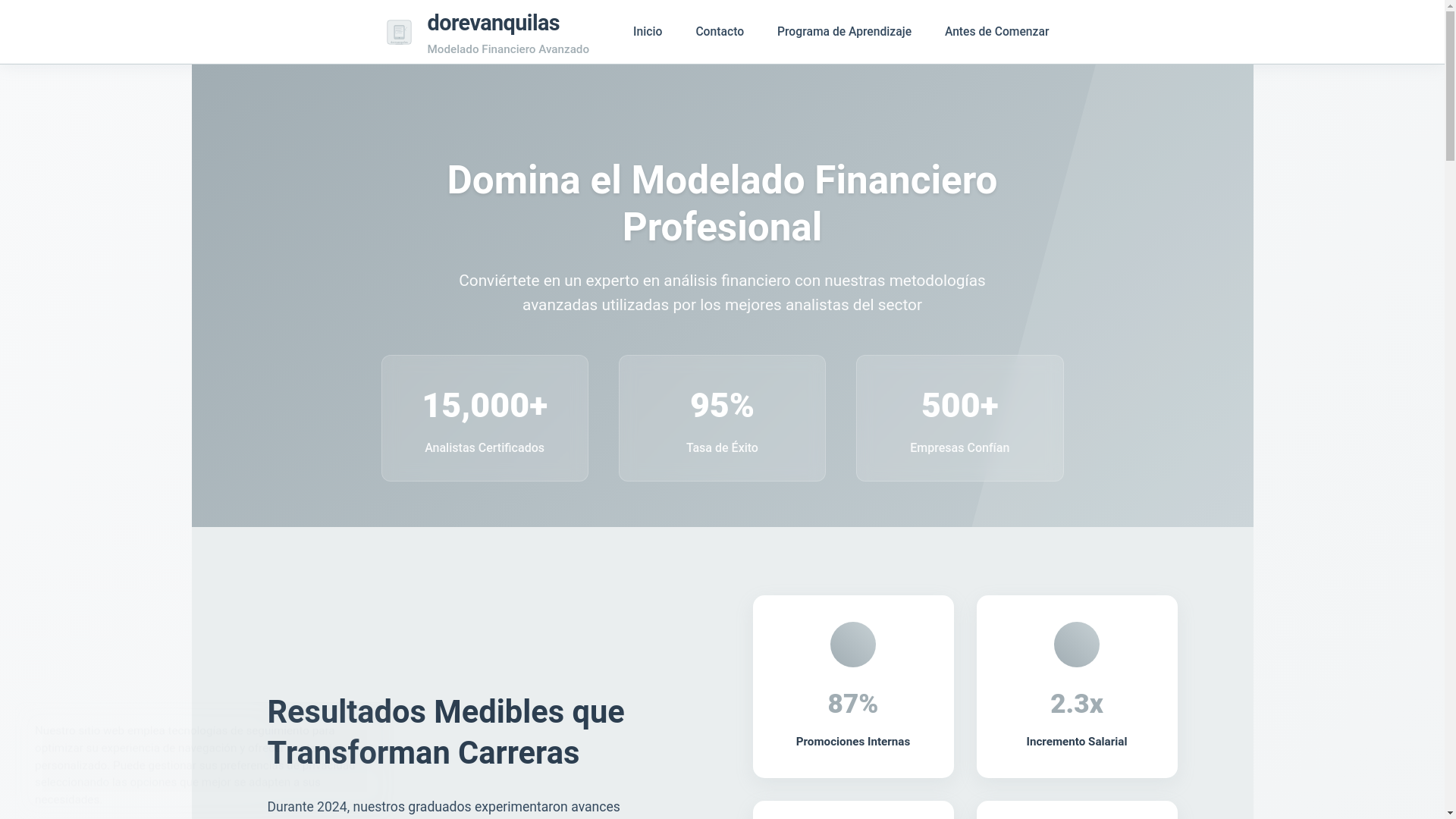website screenshot of https://dorevanquilas.com/