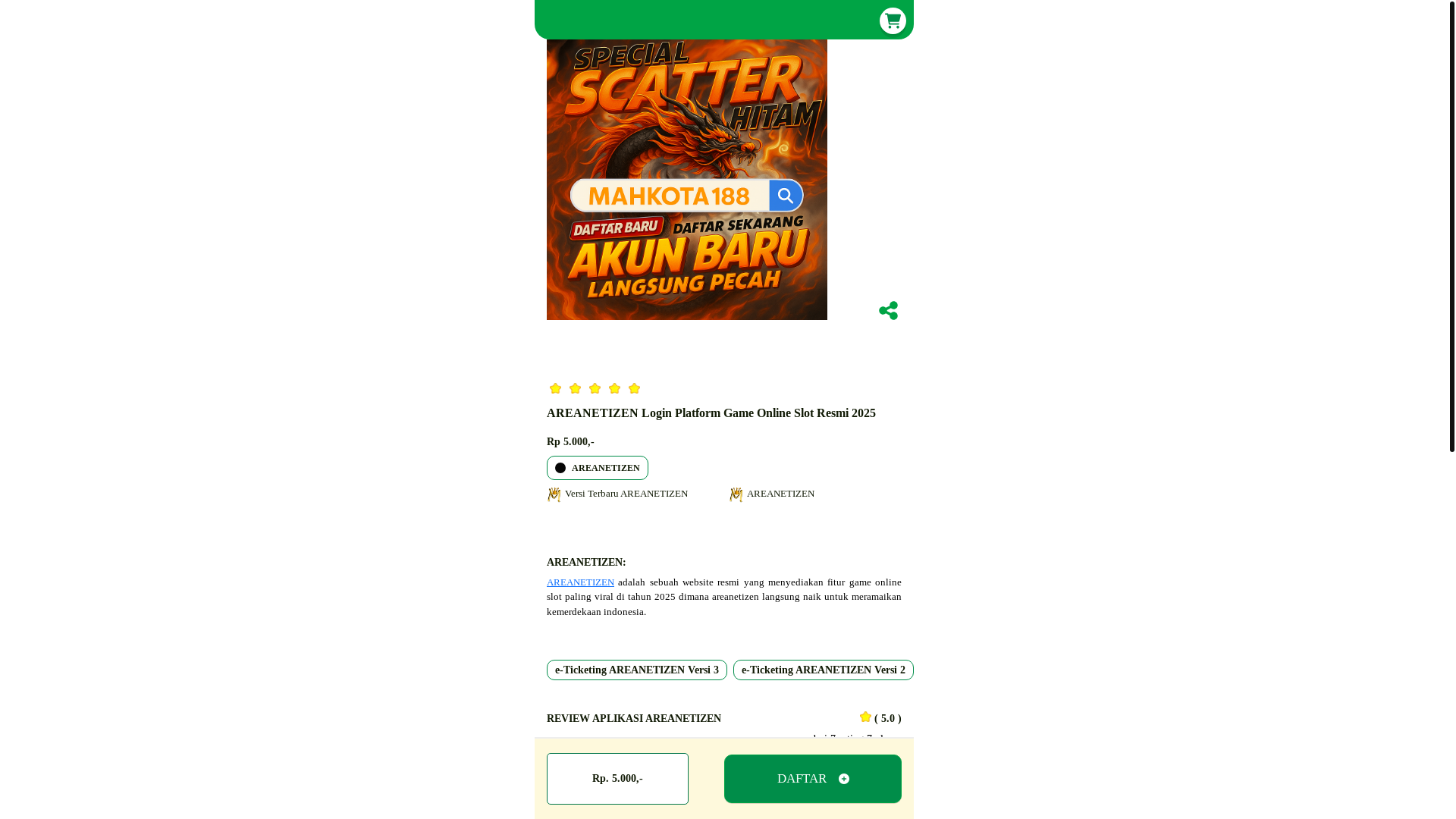 website screenshot of https://areanetizen.org/