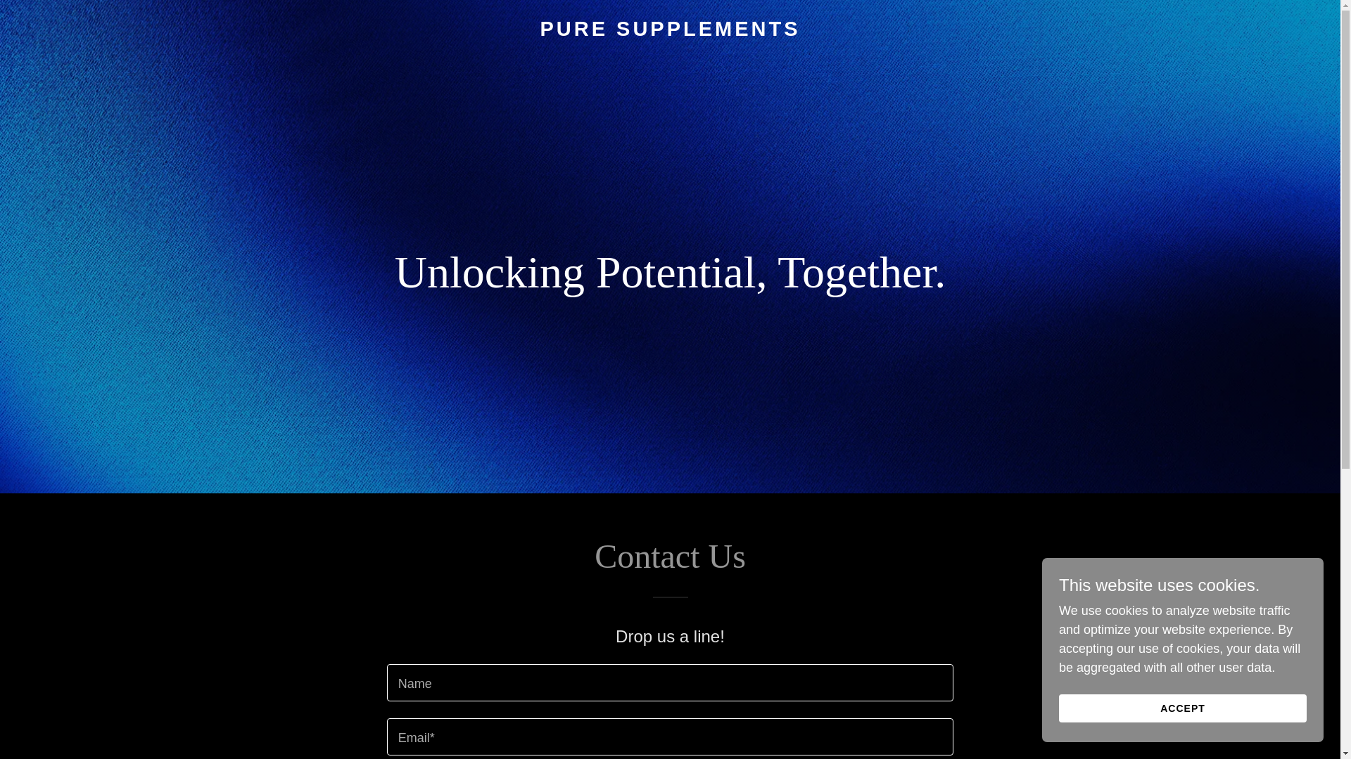 website screenshot of https://pure-supplements.site/