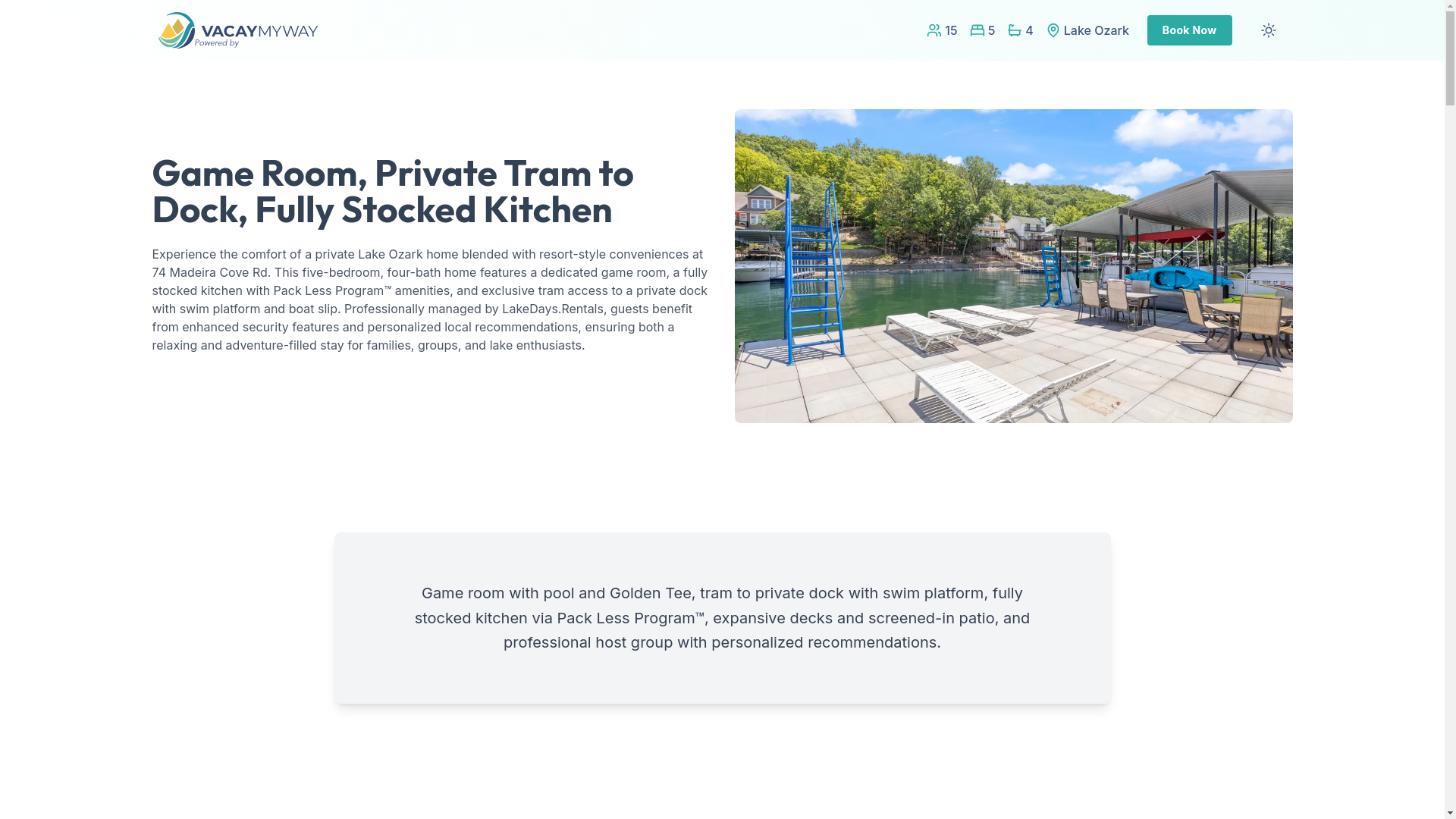 website screenshot of https://joycove.holiday/