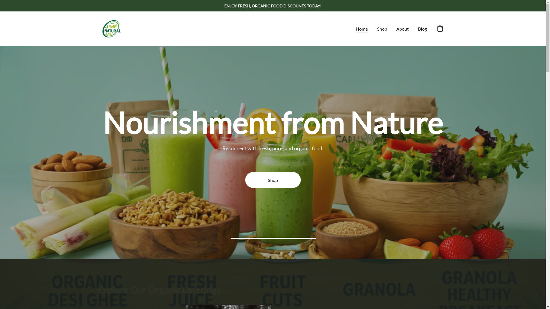 website screenshot of https://natural-land.store/