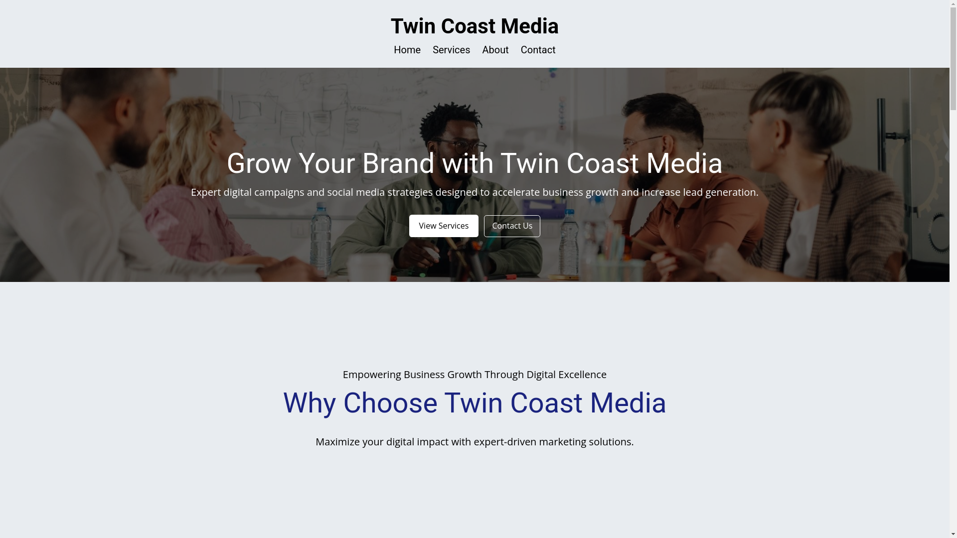 website screenshot of https://twincoastmedia.com/