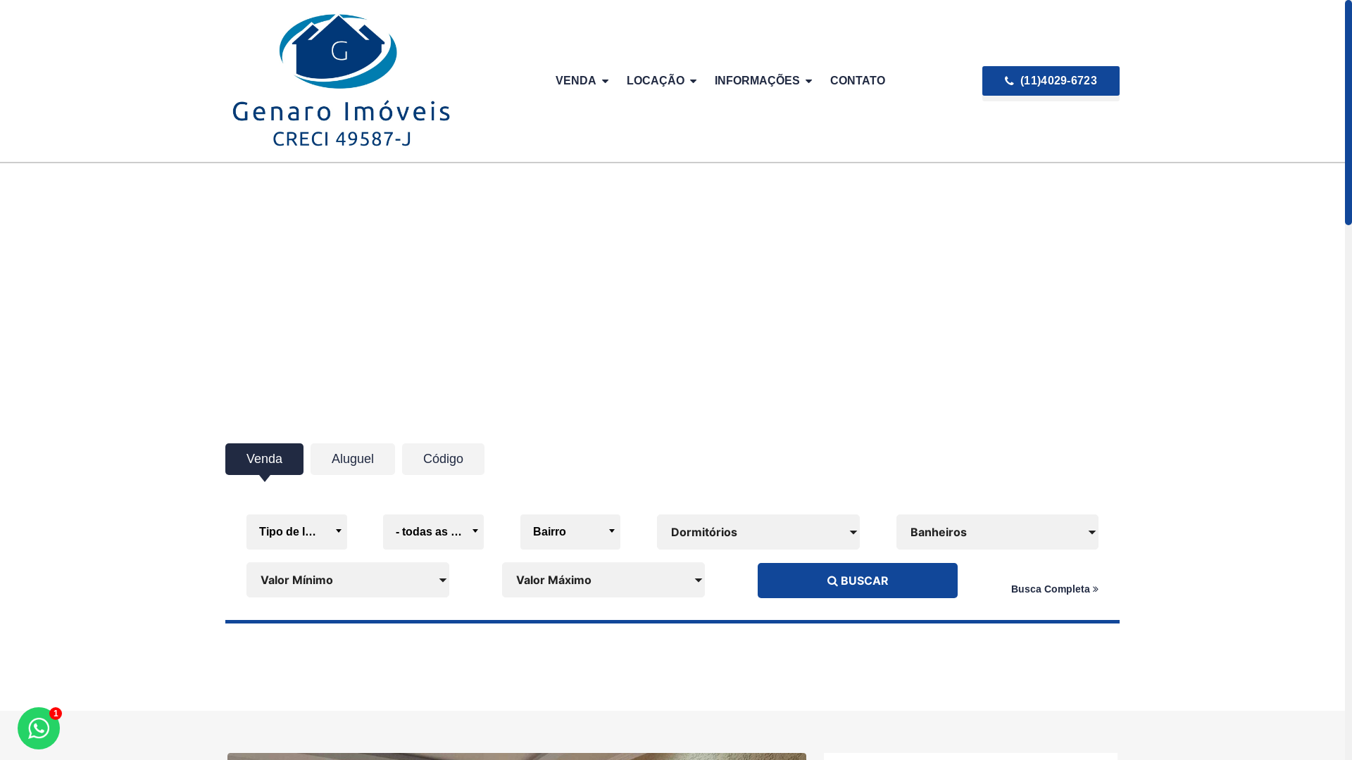 website screenshot of https://genaroimoveis.imb.br/
