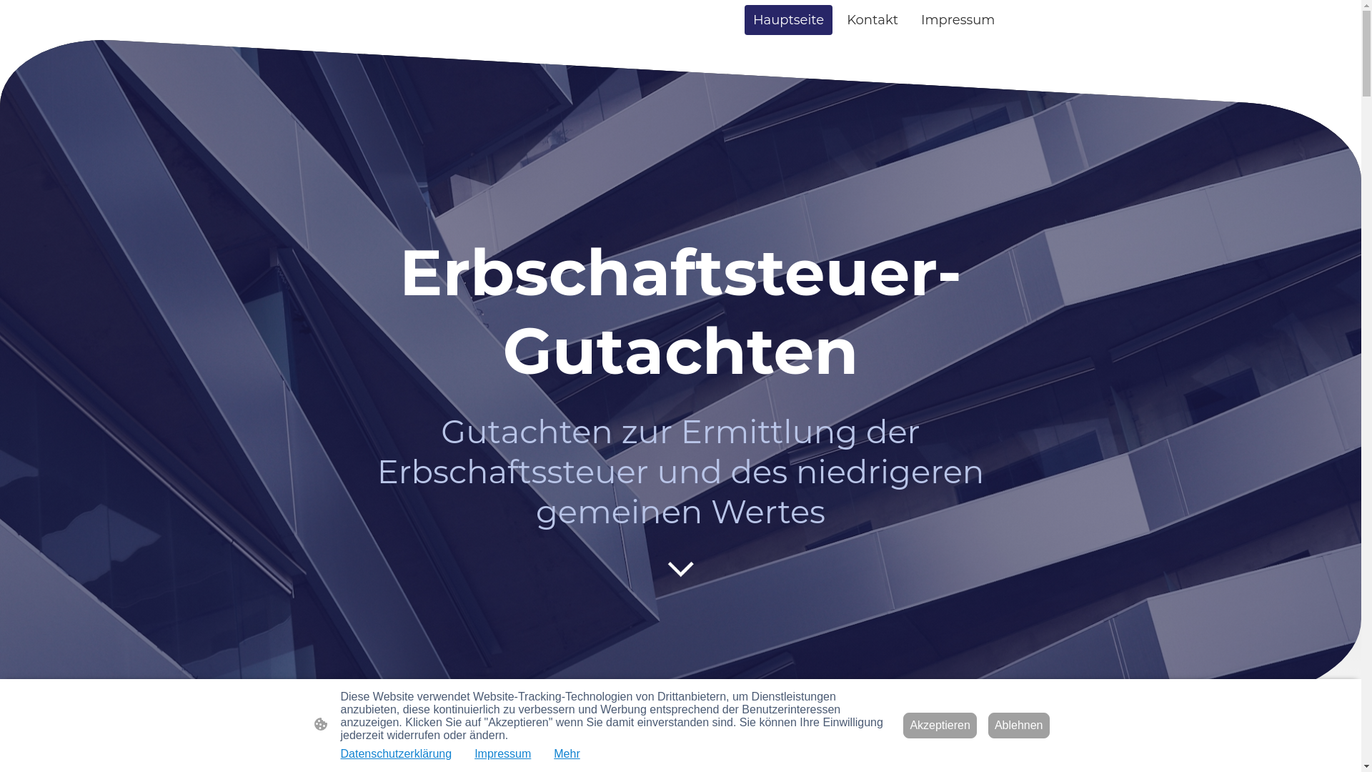 website screenshot of https://erbschaftsteuergutachten.de/