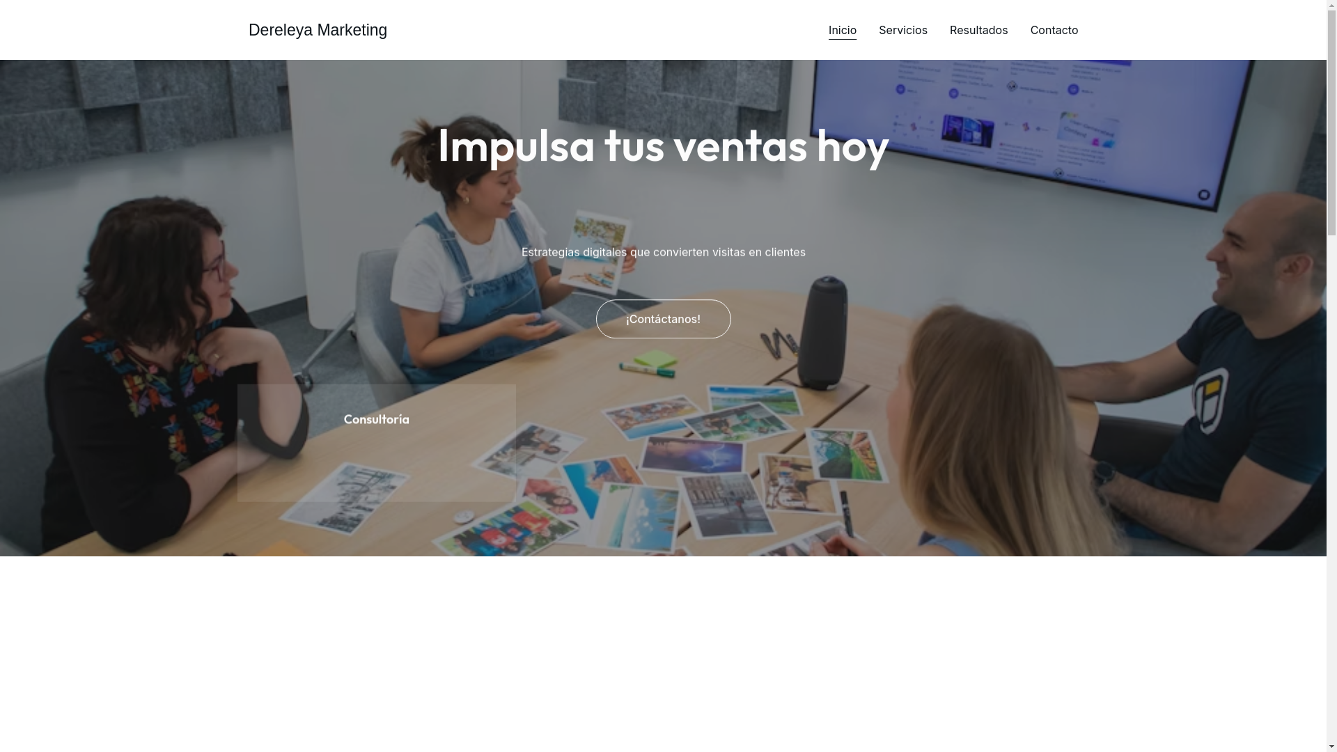 website screenshot of https://dereleyamarketing.com/