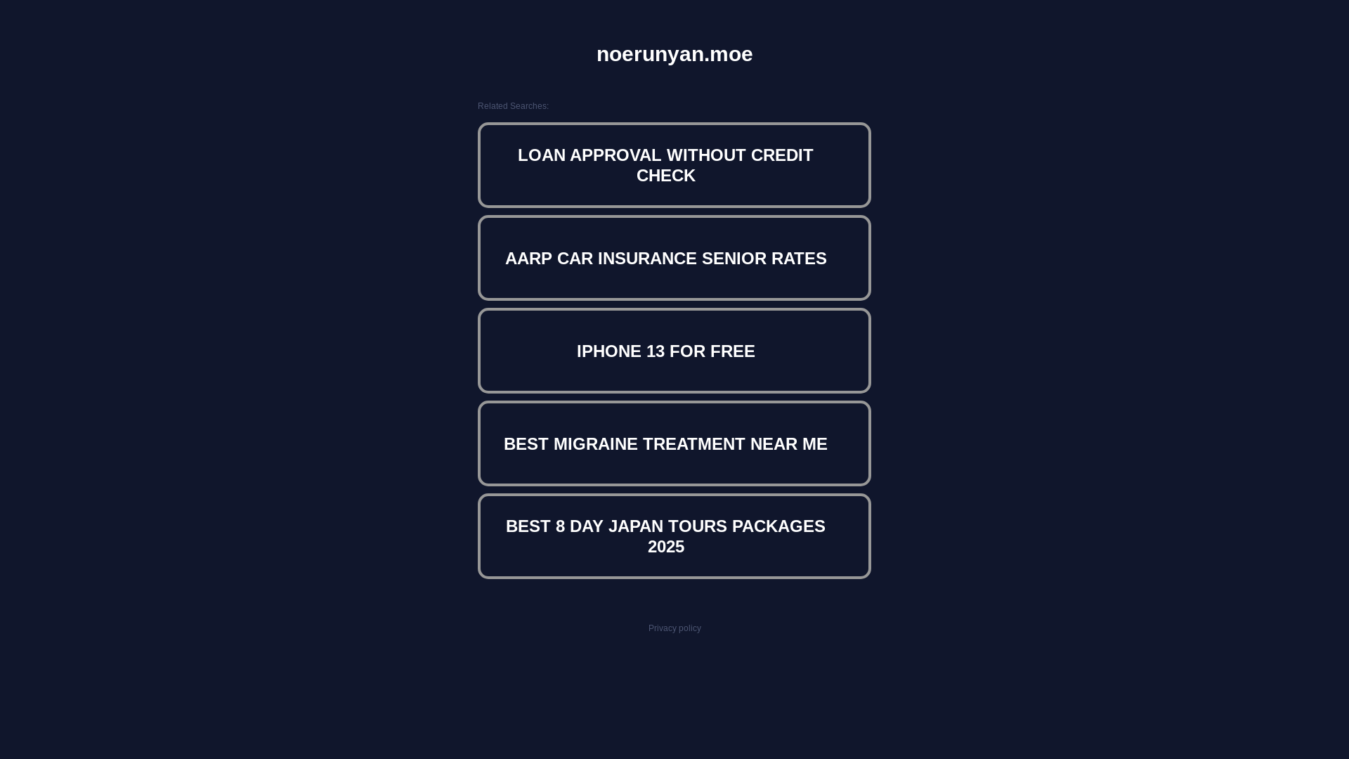 website screenshot of https://noerunyan.moe/