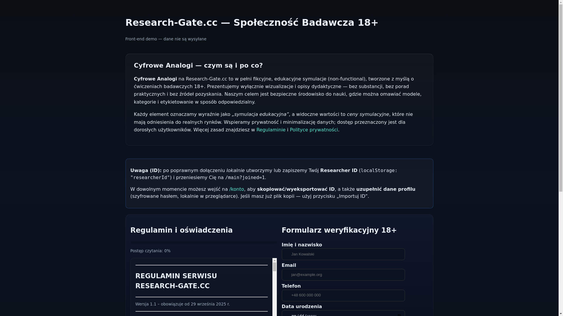 website screenshot of https://cyber-cyfry.pl/