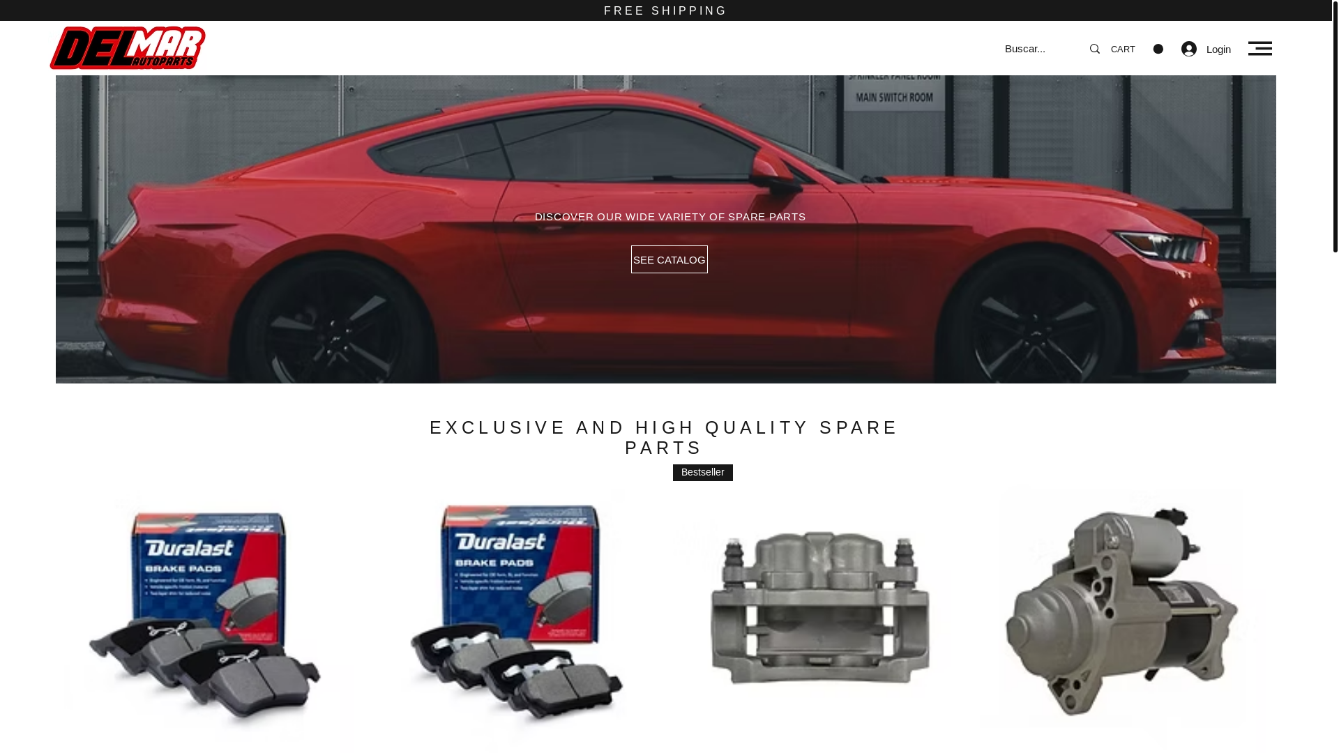 website screenshot of https://delmarautoparts.com/