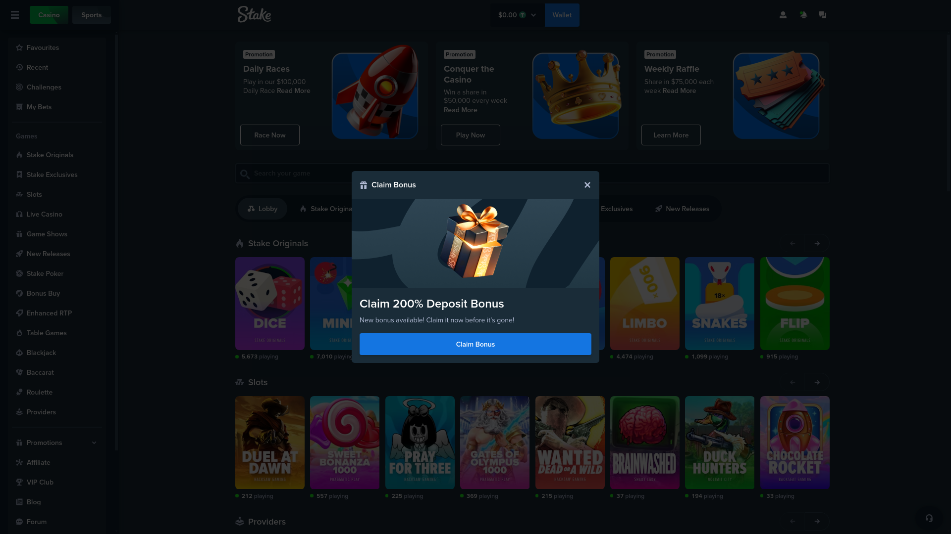 website screenshot of https://stake-com.club/