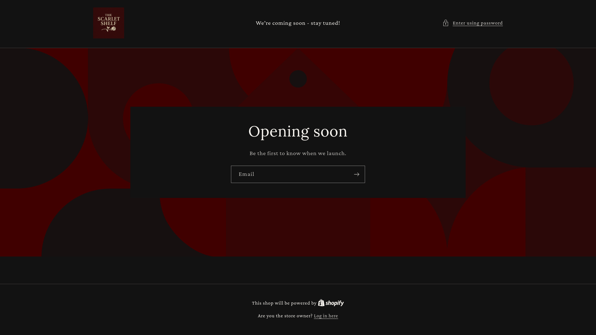 website screenshot of https://thescarletshelf.co.uk/