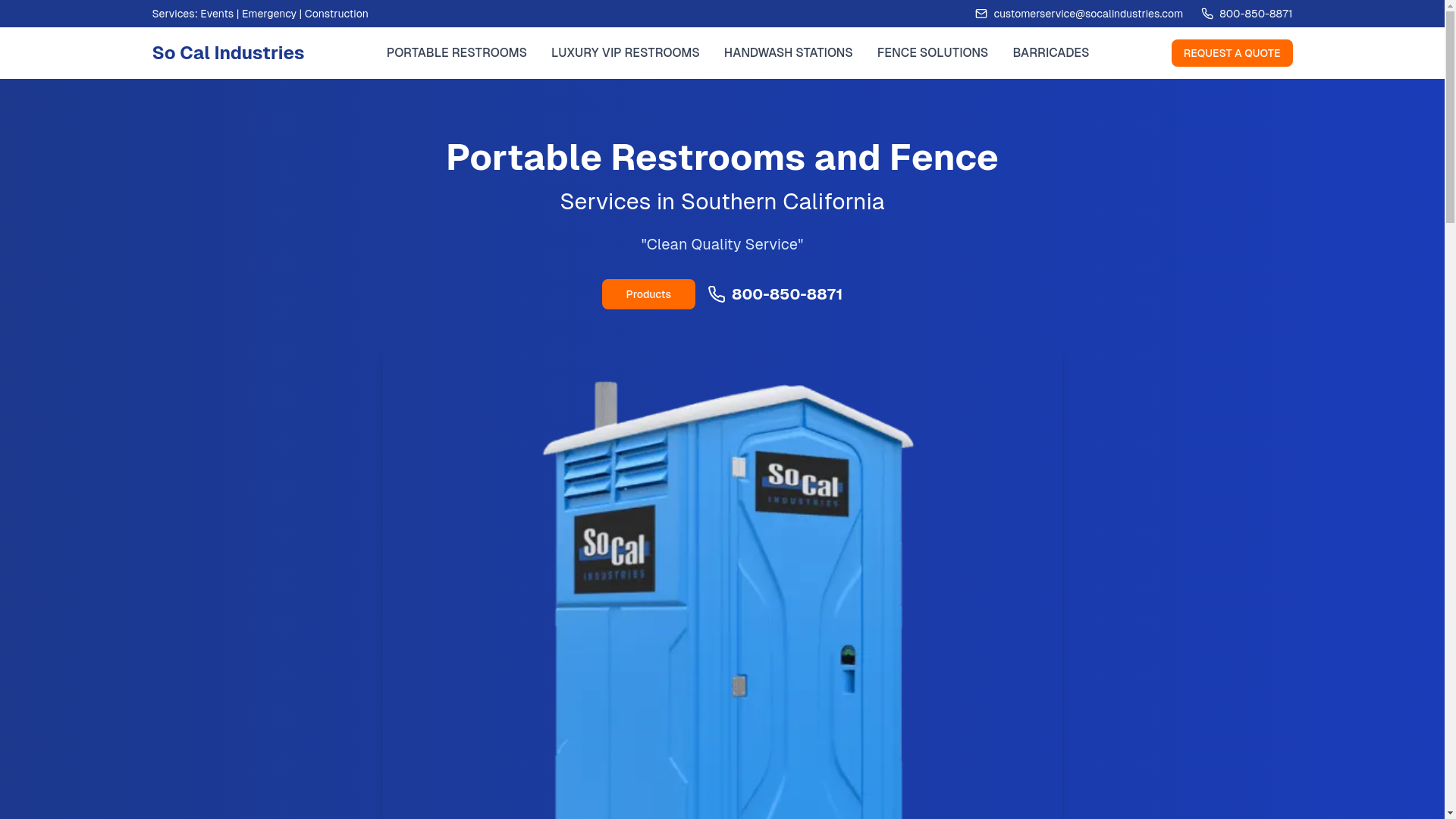 website screenshot of https://orangecountyportopottey.com/