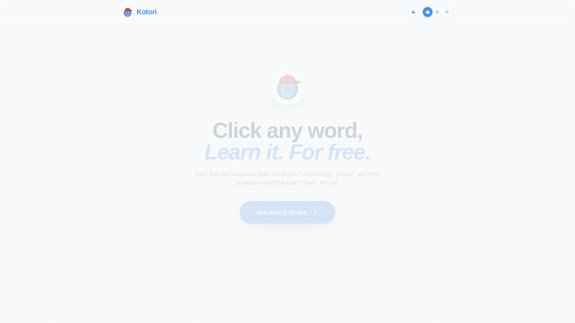website screenshot of https://kotori-waitlist.pages.dev/