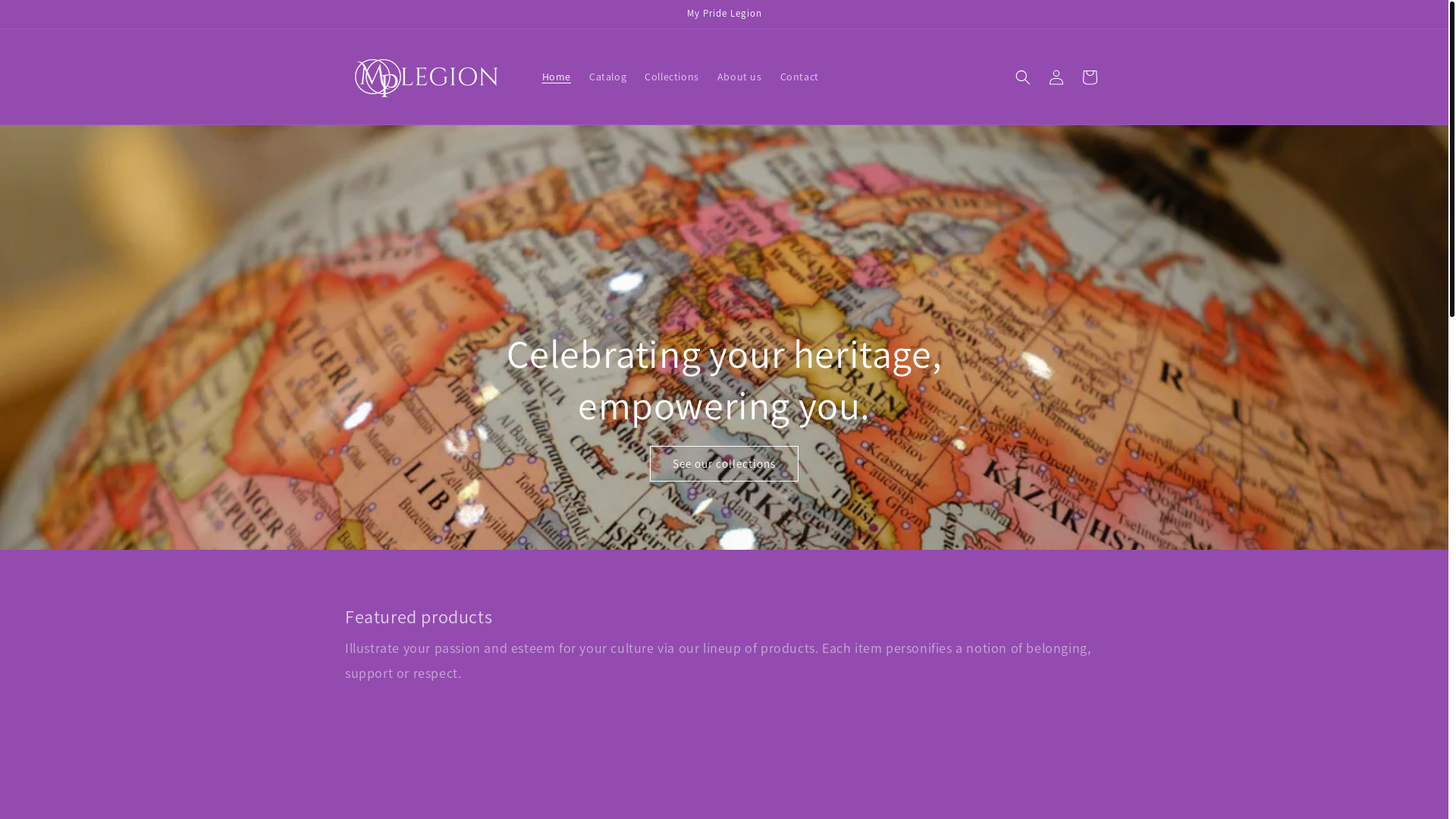website screenshot of https://mypridelegion.com/