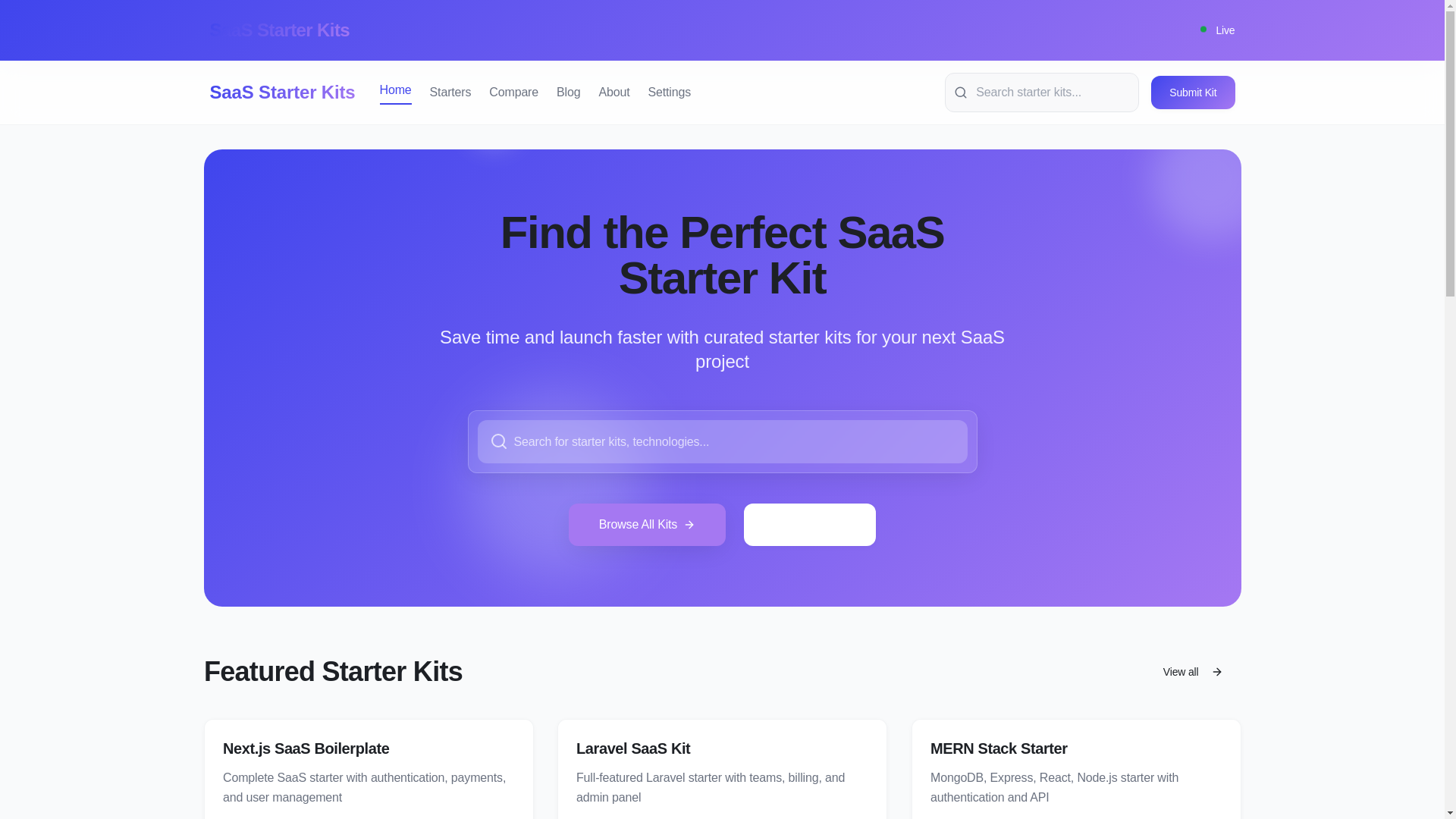 website screenshot of https://saas-starter-fluent-react-localize-pc-start.pages.dev/