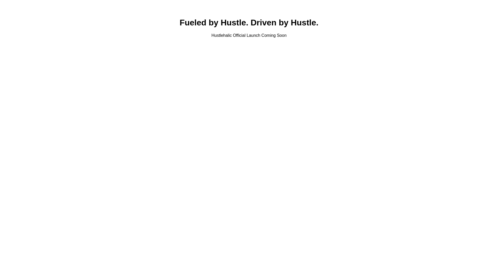 website screenshot of https://hustlehalic.com/
