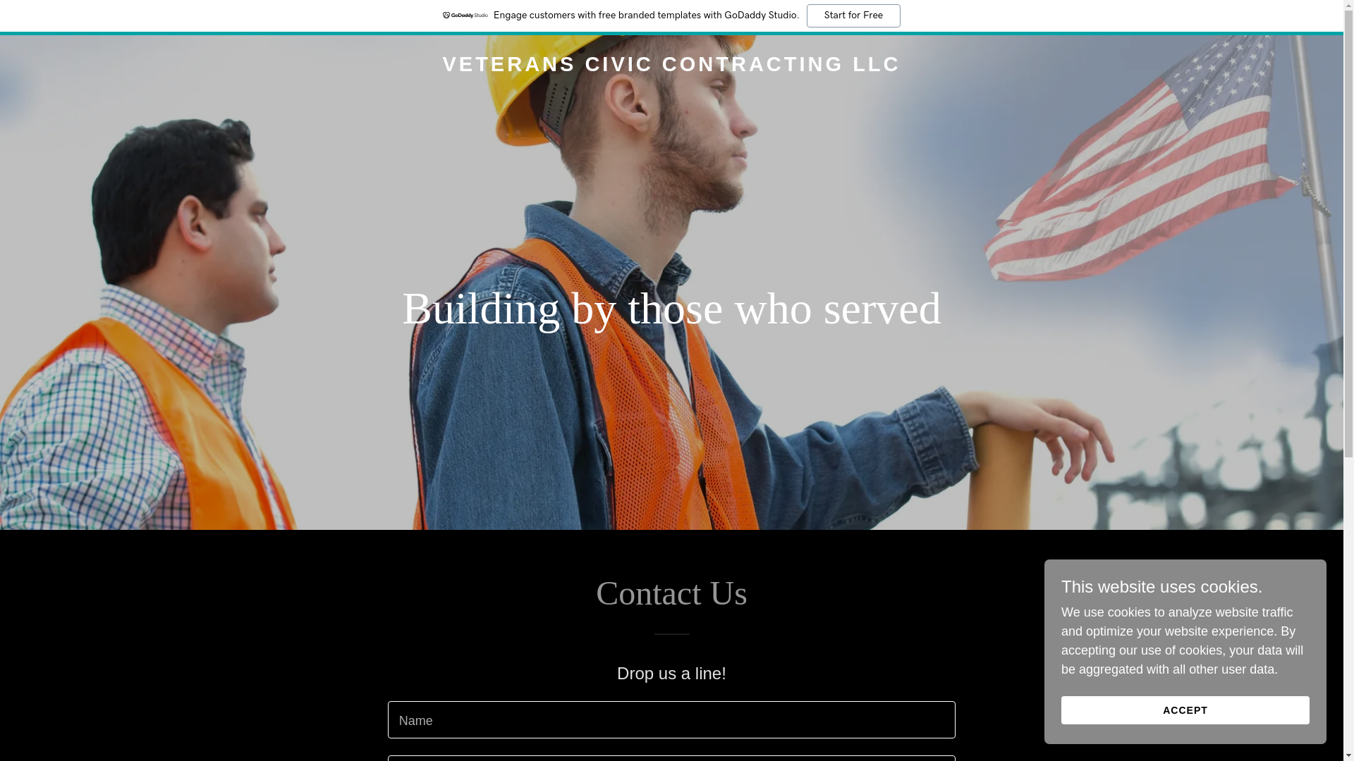 website screenshot of https://veteransciviccontractingllc.com/