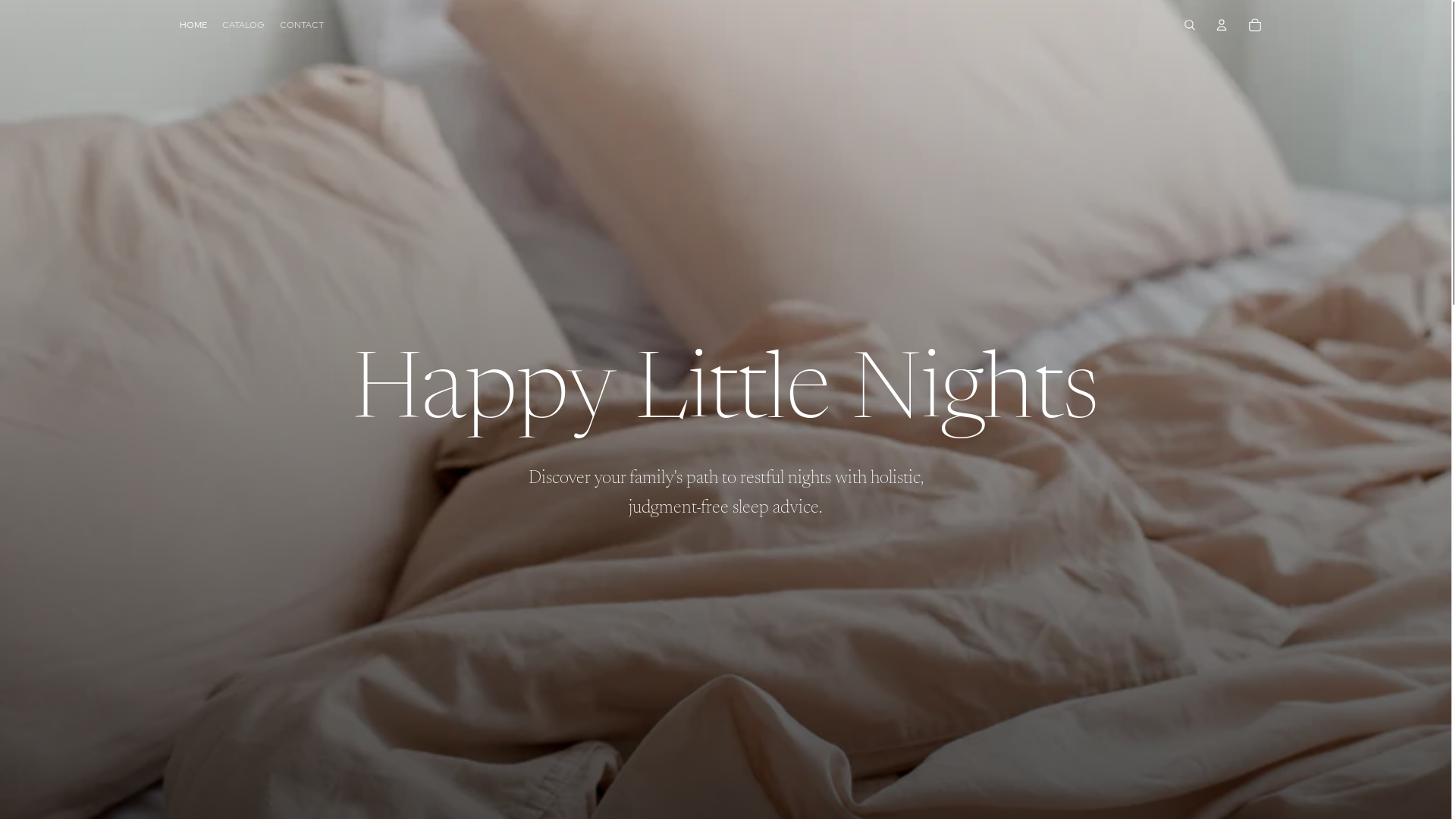 website screenshot of https://happylittlenights.com/