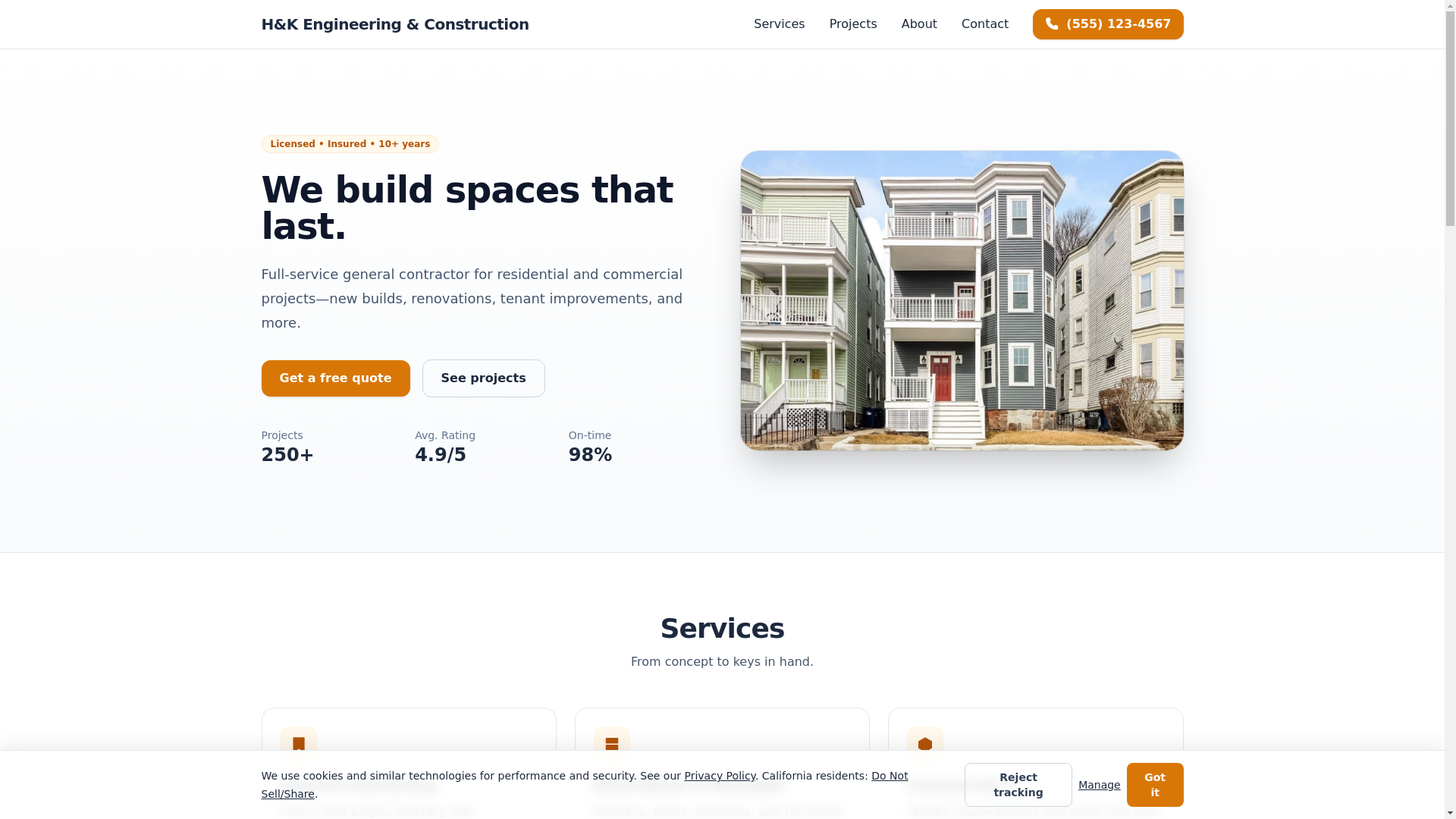 website screenshot of https://construction-landing.pages.dev/