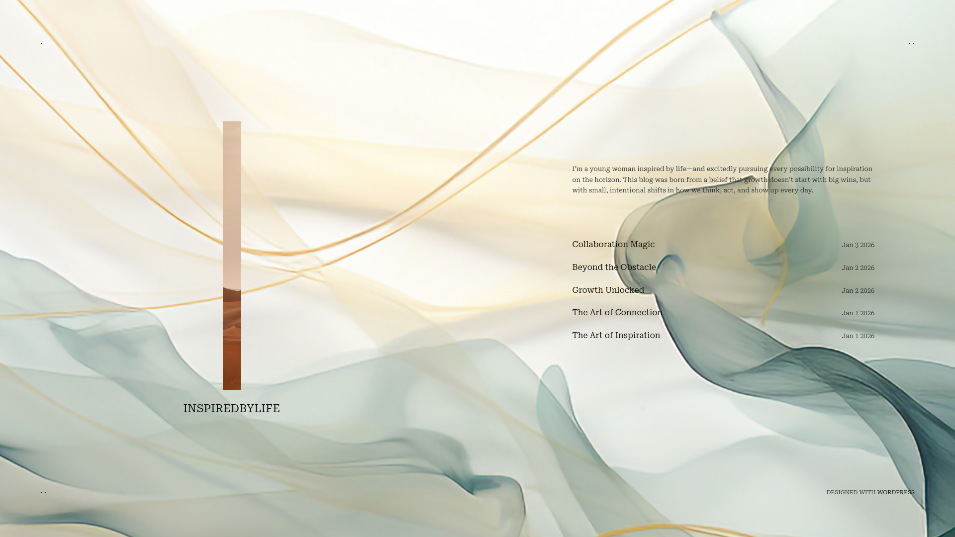 website screenshot of https://inspiredbylifebyeb.net/