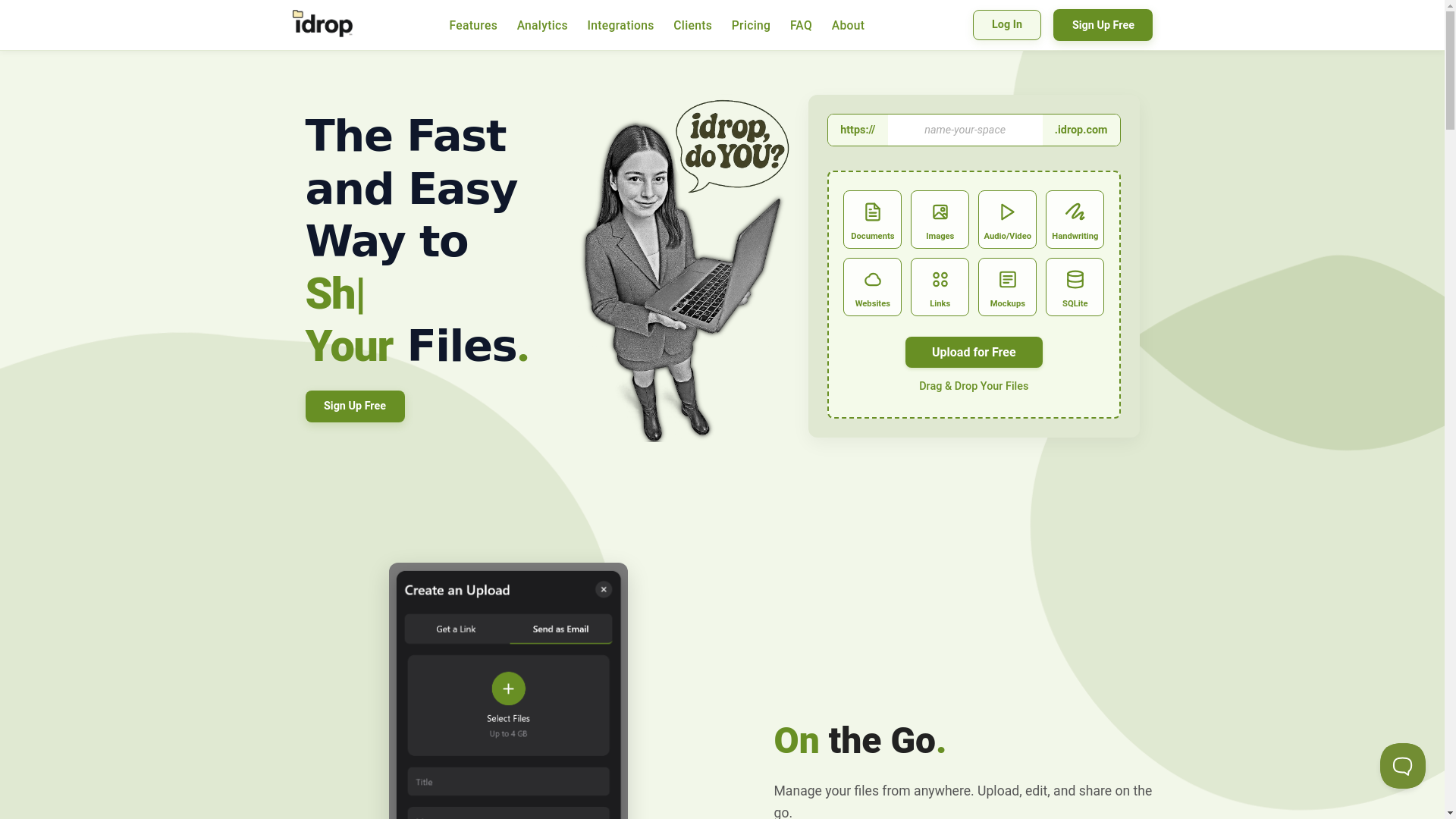 website screenshot of https://idropsanta.com/