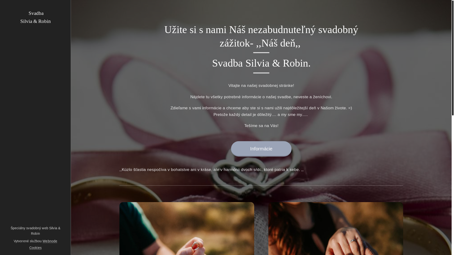 website screenshot of https://svadbasilviaarobin.sk/