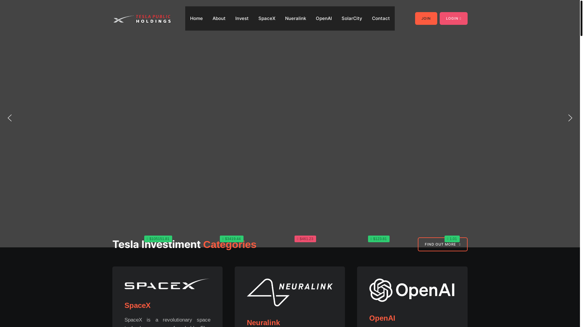 website screenshot of https://telsaholdings.online/