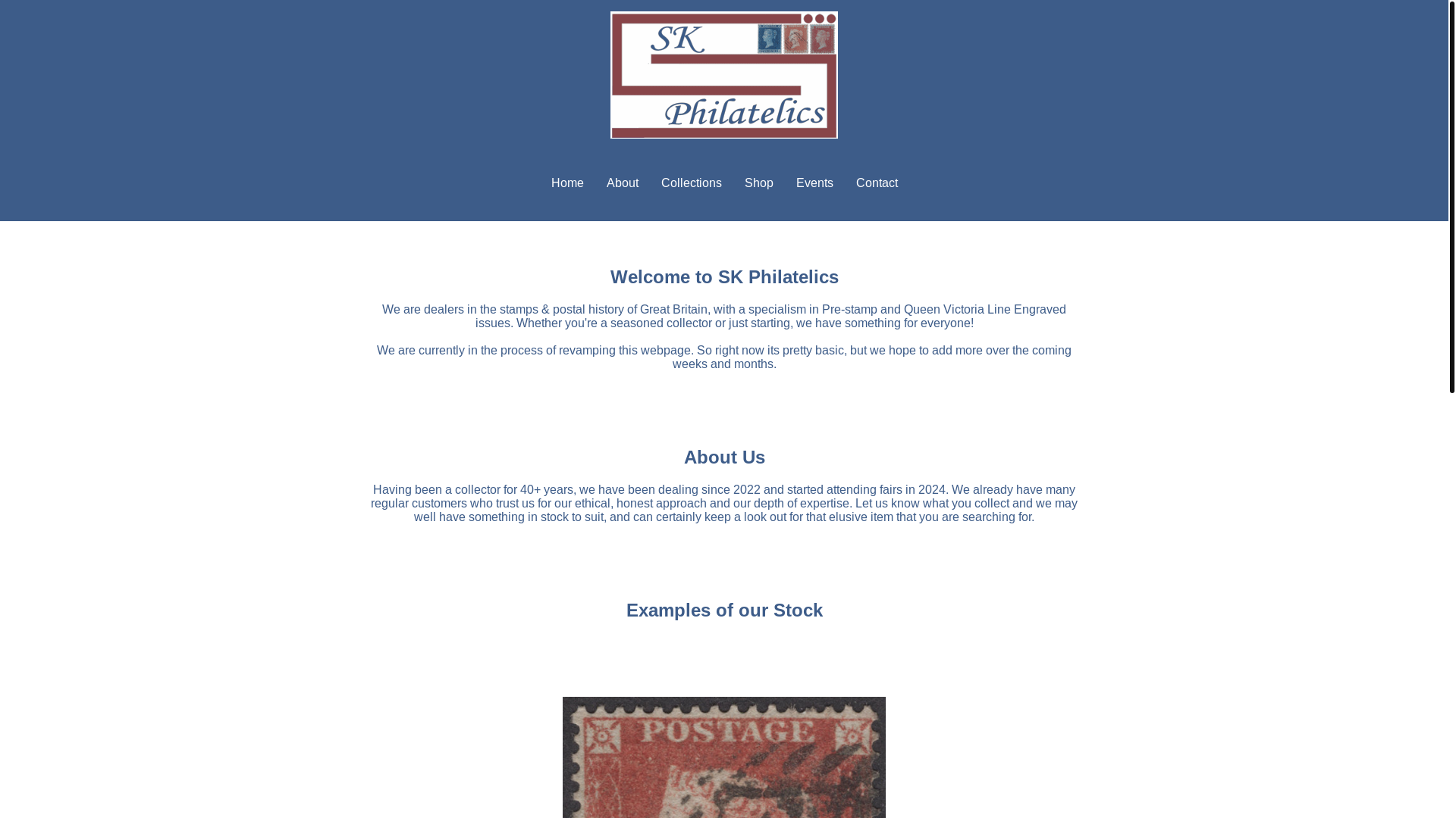 website screenshot of https://skphilatelics.pages.dev/