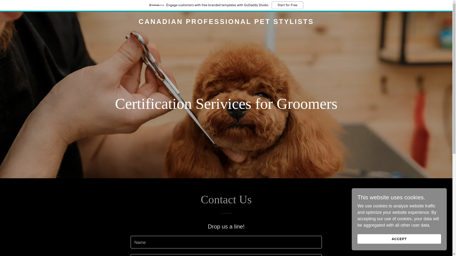 website screenshot of https://masterpetstylists.ca/