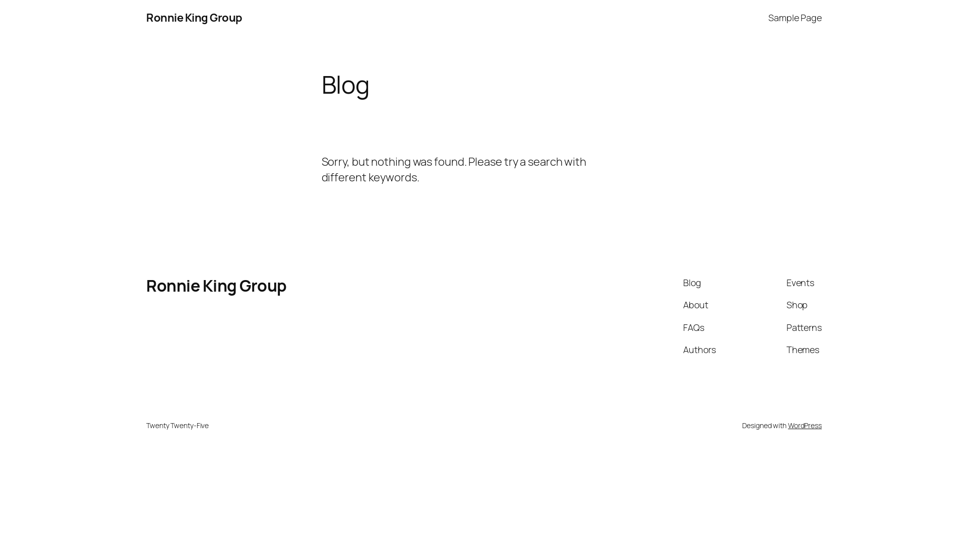 website screenshot of https://ronniekinggroup.us/