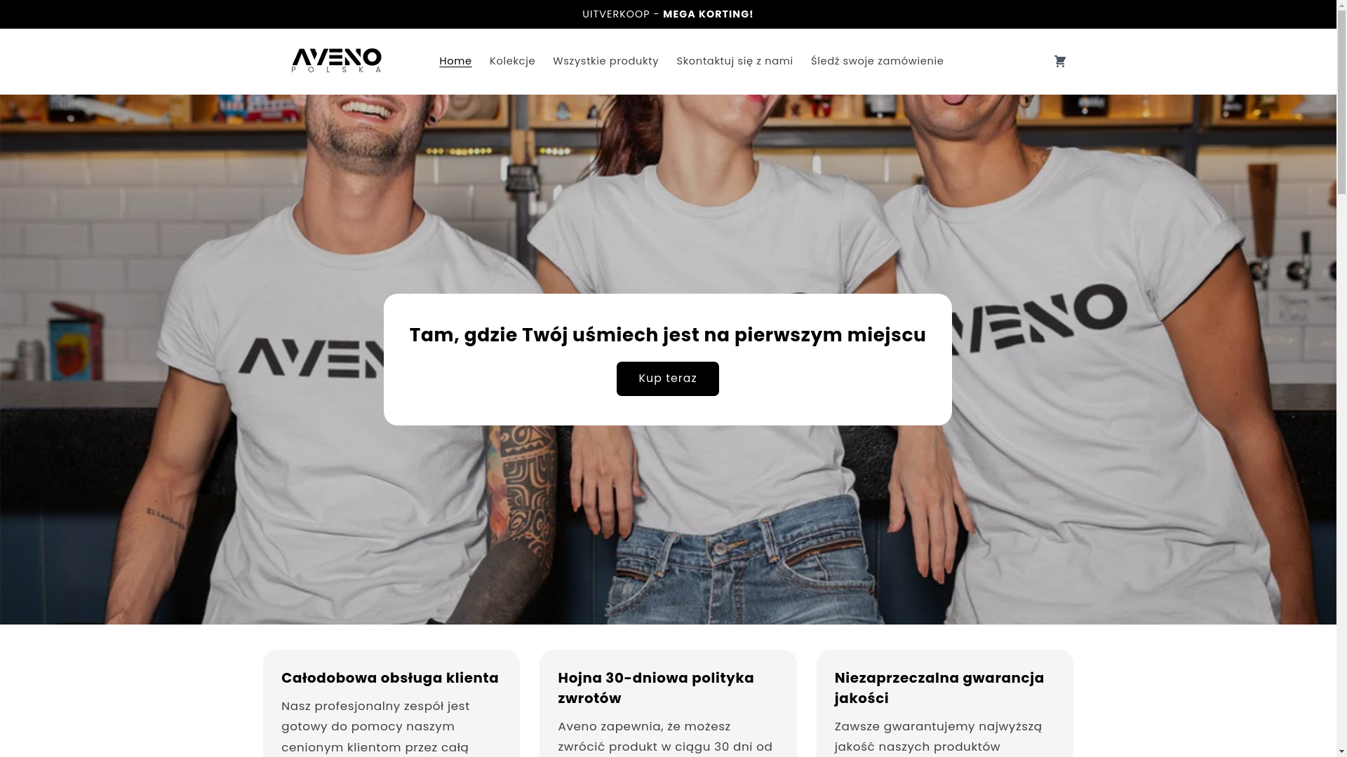 website screenshot of https://aveno-polska.com/
