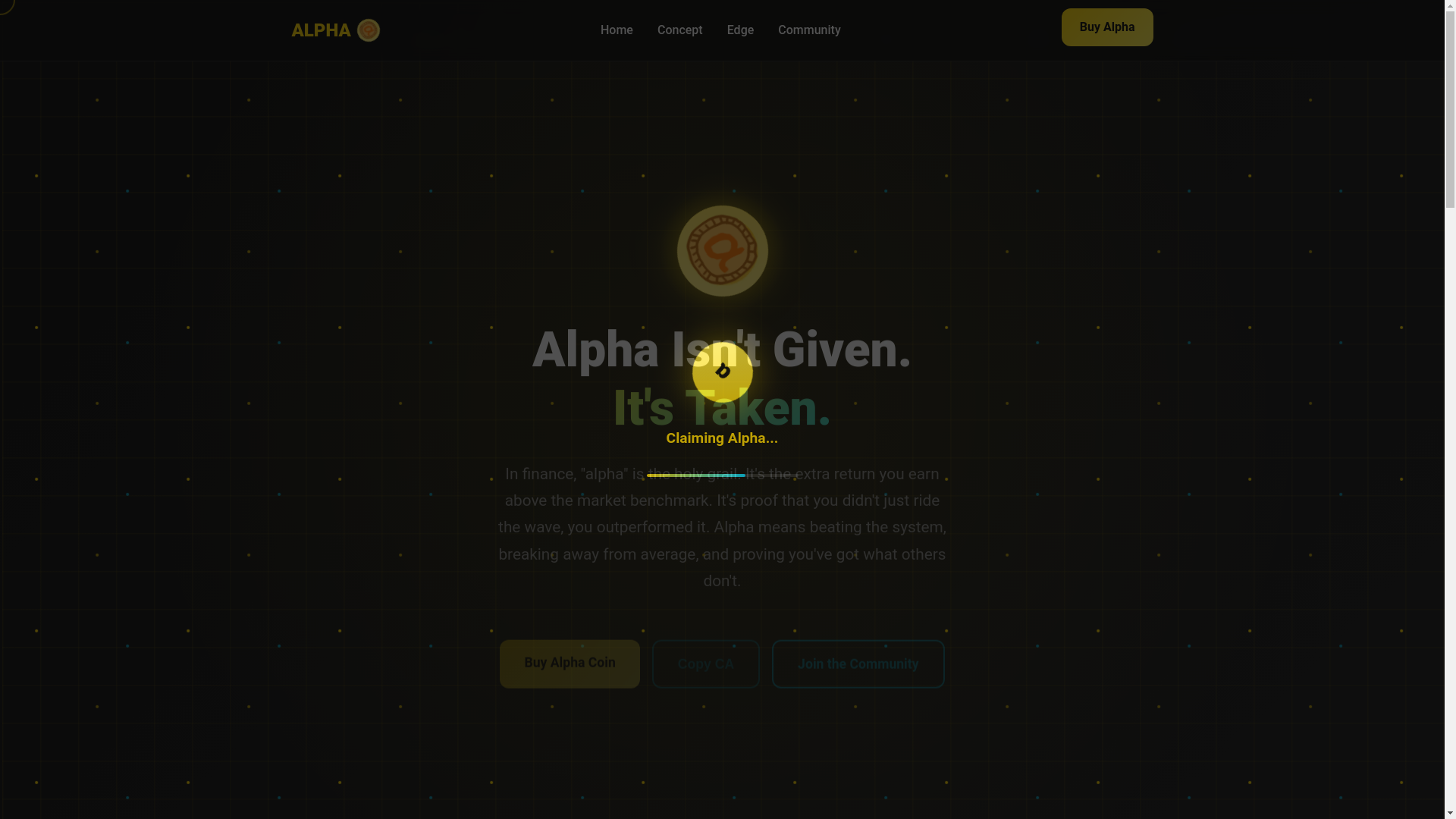 website screenshot of https://alphacoinsol.com/
