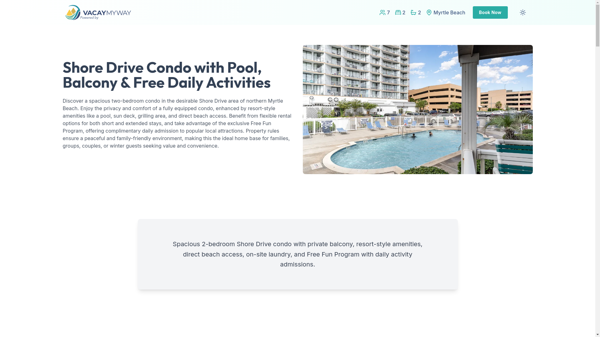 website screenshot of https://shoredrivebalcony.condos/
