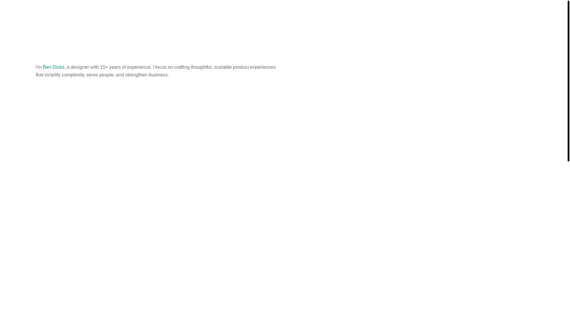 website screenshot of https://bendicks.design/
