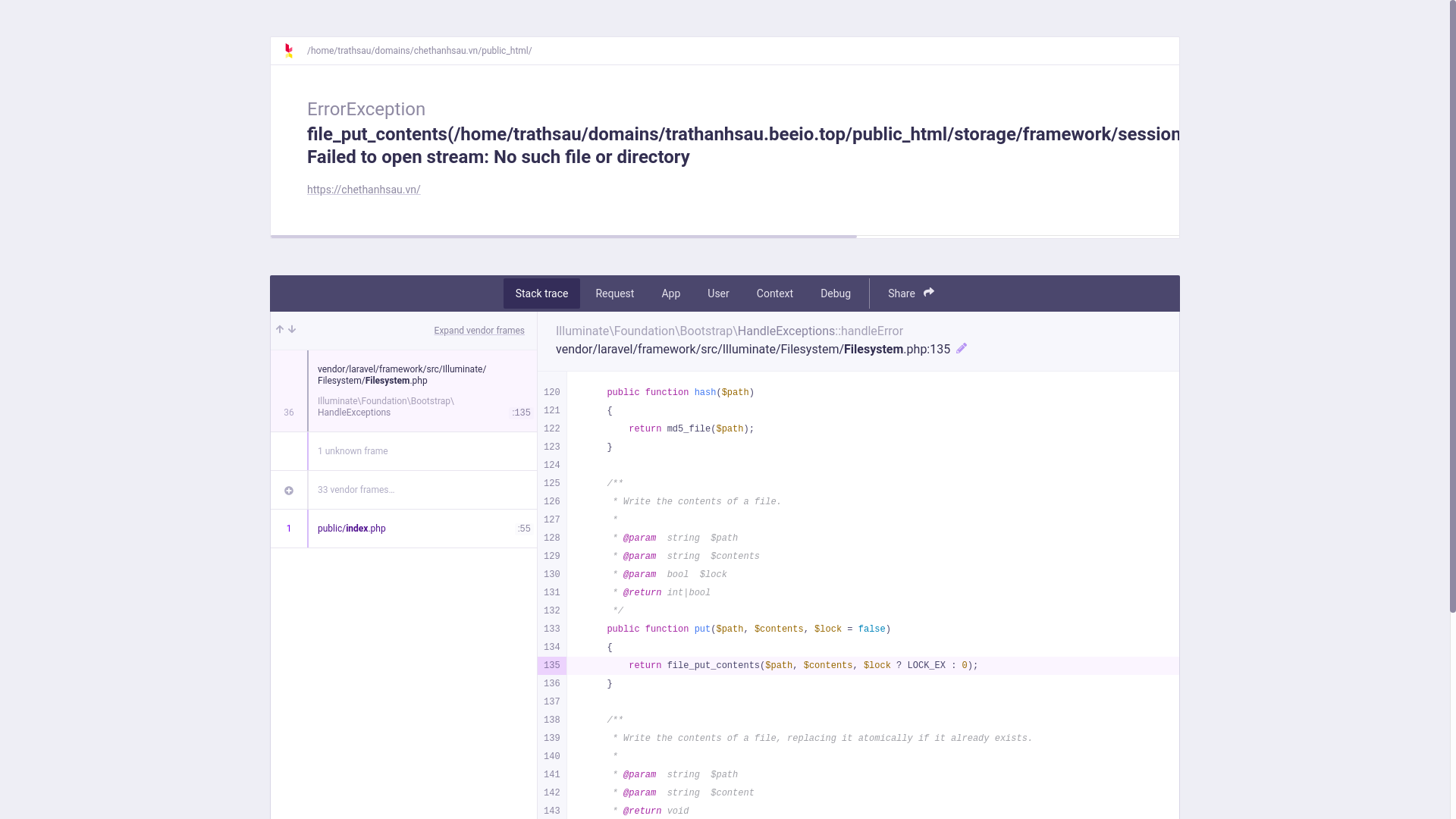 website screenshot of https://chethanhsau.vn/